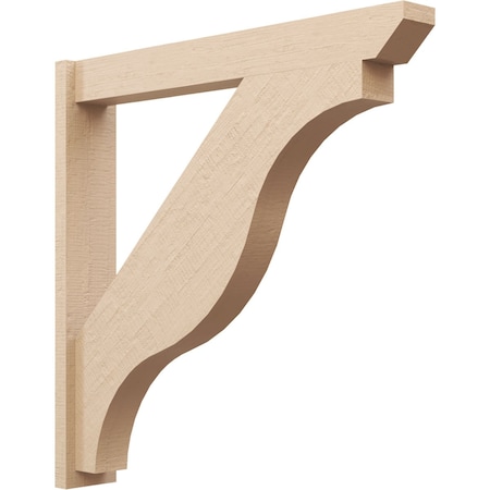 Ekena Millwork 5 1/2-in W x 36-in D x 36-in H Funston Slat Rough Cedar Woodgrain TimberThane Outlooker, Primed Tan OUTUR055X36X36FST24RCPR